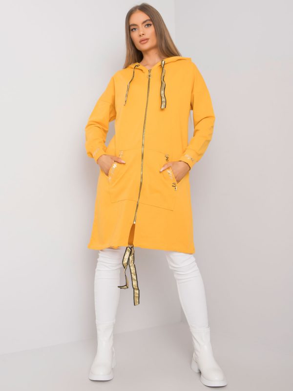 Yellow long zipper sweatshirt Ermelinde