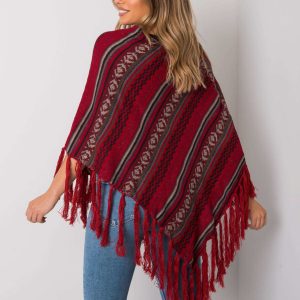 Alvinda red poncho