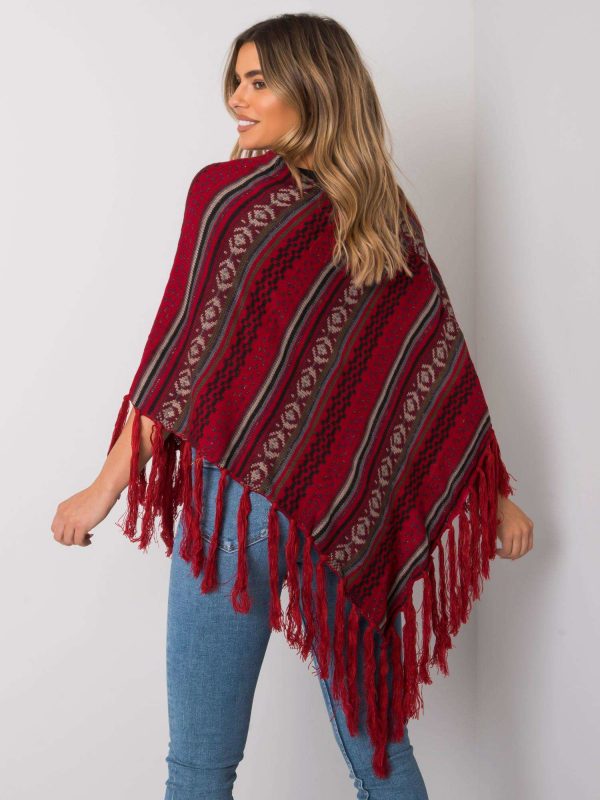 Alvinda red poncho