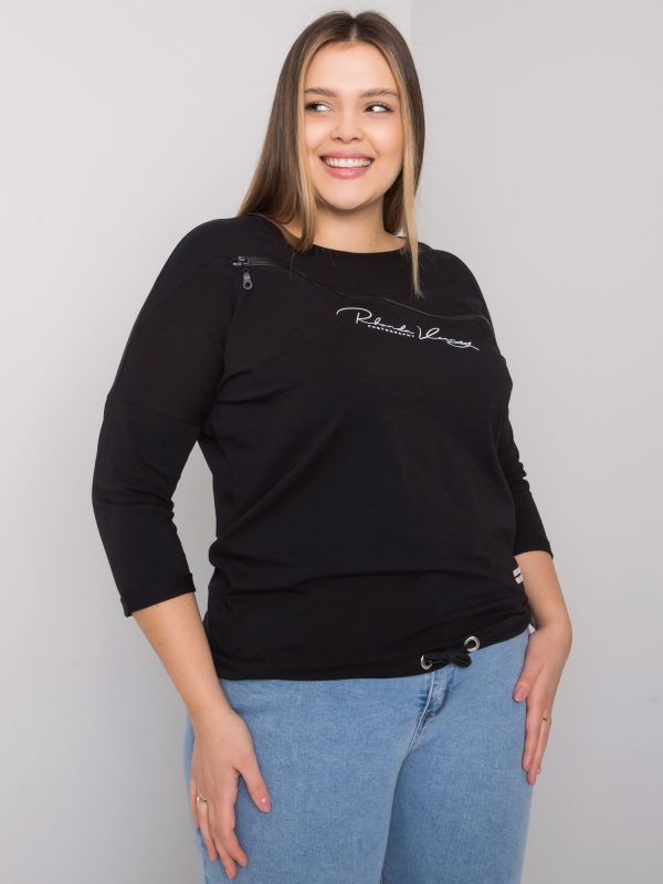 Black plus size blouse Nova