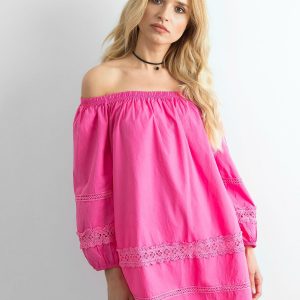 Dark pink cotton tunic