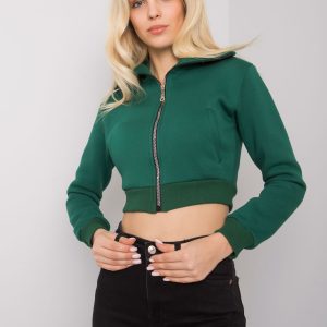 Dark green short sweatshirt Ann RUE PARIS