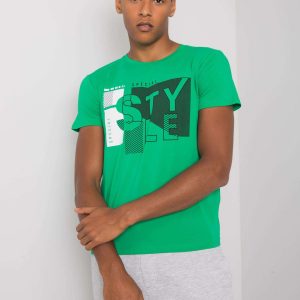 Dark green T-shirt for men cotton Andreas