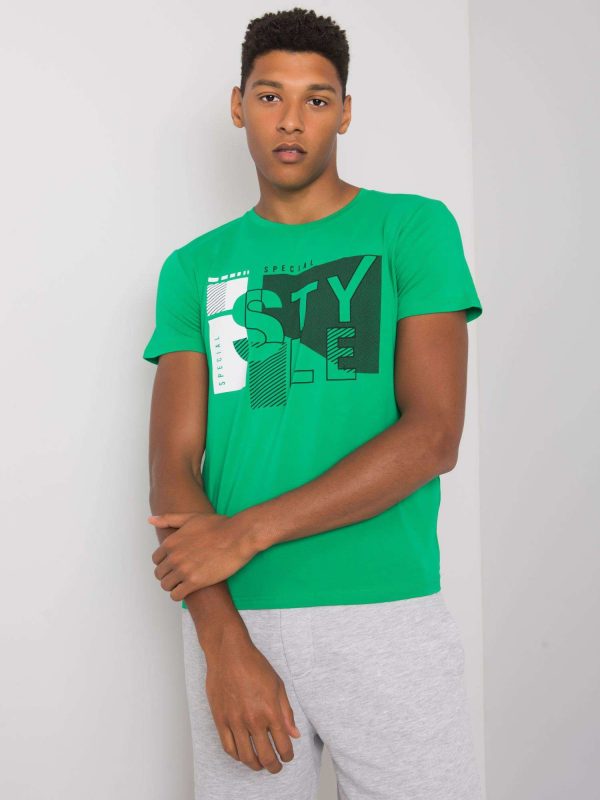 Dark green T-shirt for men cotton Andreas