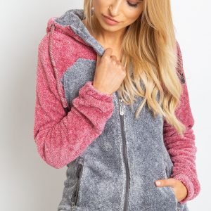 Grey Burgundy Couture Sweatshirt