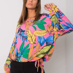 Pink blouse with Saadia print