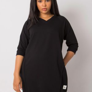 Black Cotton Plus Size Karissa Dress