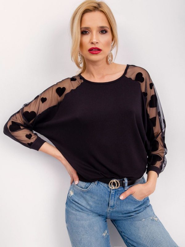 RUE PARIS Black blouse Carla