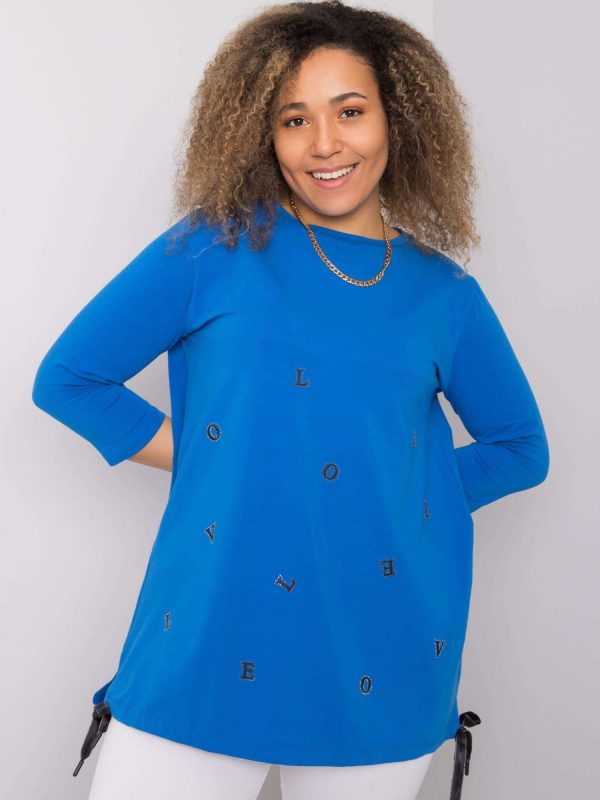 Dark Blue Alicia Cotton Blouse