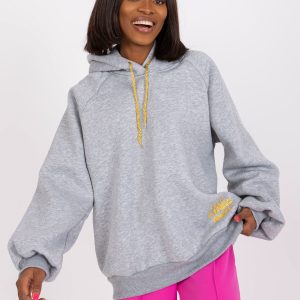 Gray melange sweatshirt in cotton Diego