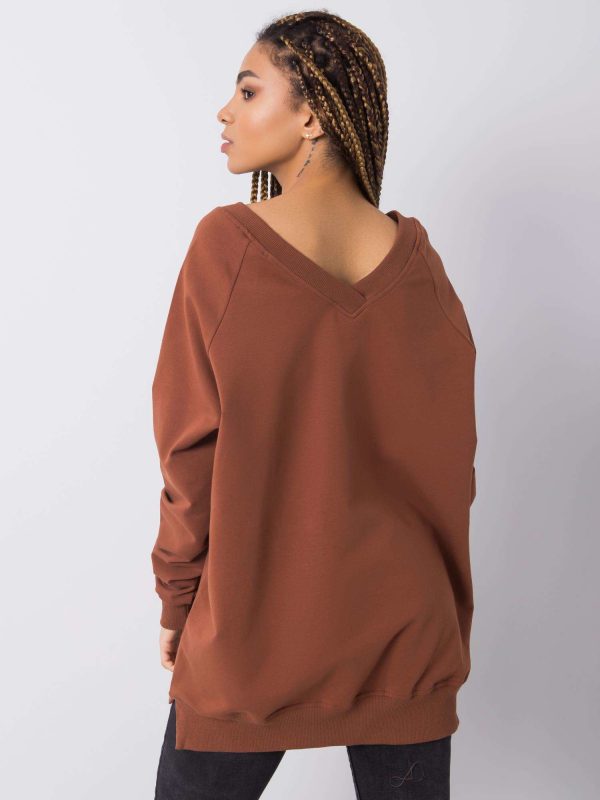 Dark brown sweatshirt Leila RUE PARIS