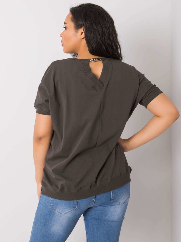 Dark Khaki Women's Plus Size Blouse Jassmine