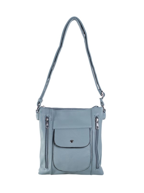 Light Blue Ladies Long Strap Shoulder Bag