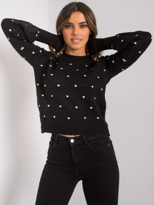 Black polka dot sweater Vincenza RUE PARIS