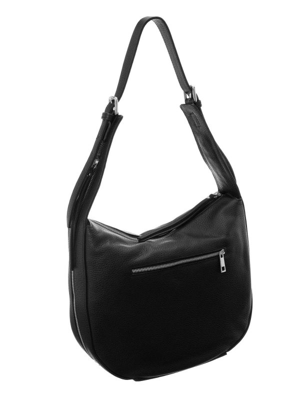 BADURA Black Leather Shoulder Bag