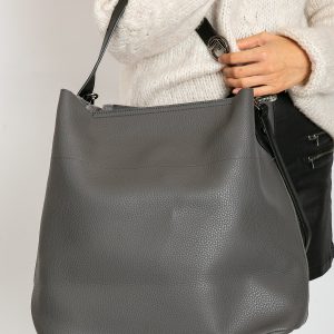 Grey large handbag