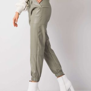 Green leatherette pants Ninette RUE PARIS