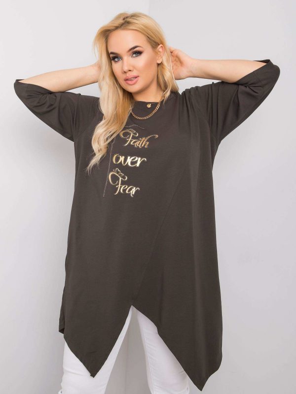 Dark khaki tunic Tamsin