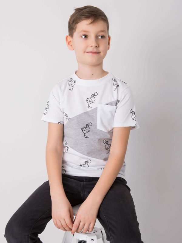 White t-shirt for boy DODO KIDS