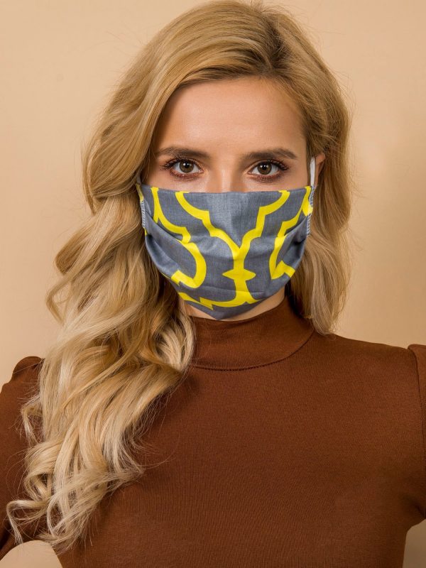 Grey-yellow reuse protective mask