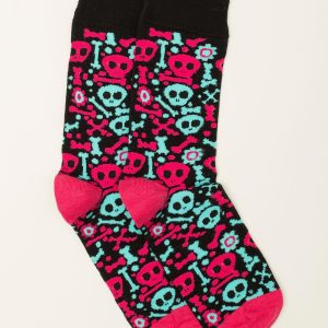 Black Patterned Men's Socks