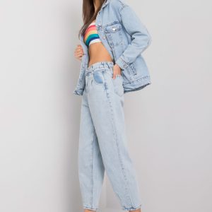 Mom Juney's Light Blue Denim Pants