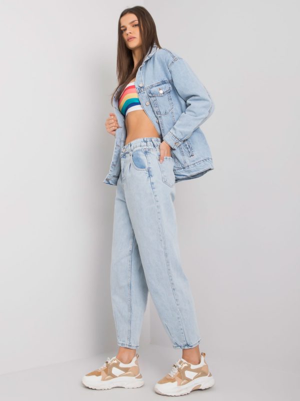 Mom Juney's Light Blue Denim Pants