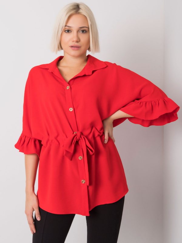 Red blouse with binding Marcia RUE PARIS