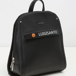 Black Elegant Eco Leather Backpack