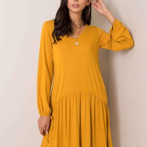 Mustard dress Luciana RUE PARIS