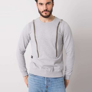 Grey cotton sweatshirt for men Derrick