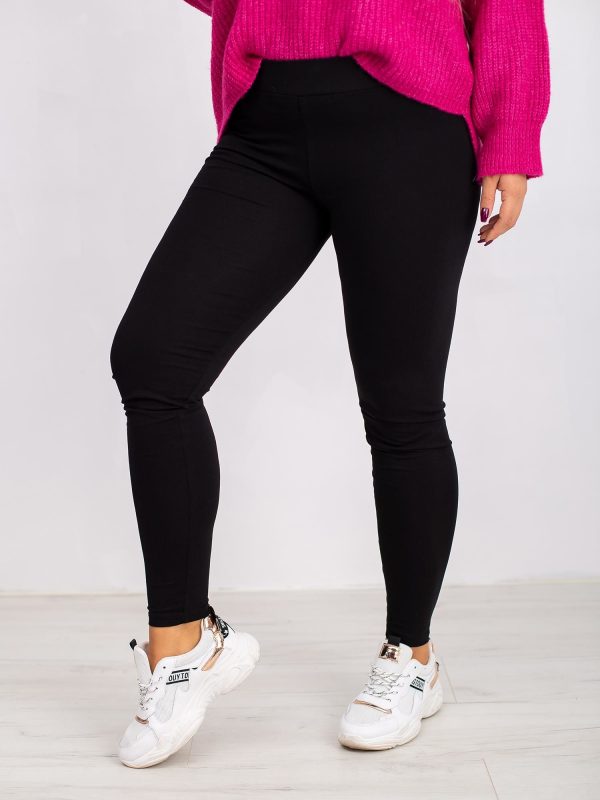 Black Plus Size Smooth Leggings