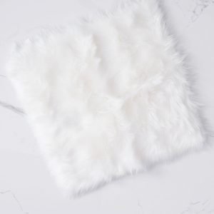 White fur carpet