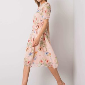 Maelle Pale Pink Floral Dress