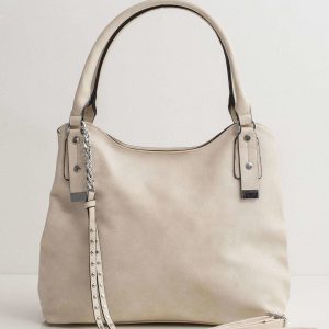 Light beige hobo bag