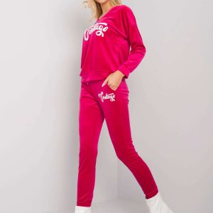 Fuchsia two-piece Saddie velour set