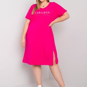 Lucy's Fuchsia Plus Size Slit Dress