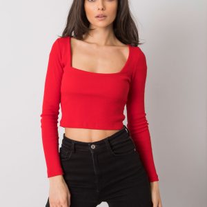 Red short blouse with stripe Cammy RUE PARIS