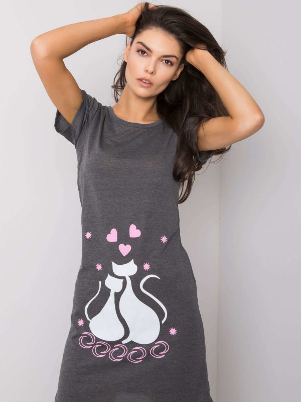 Graphite Cotton Nightgown