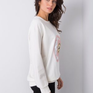 White sweatshirt with print Trisha