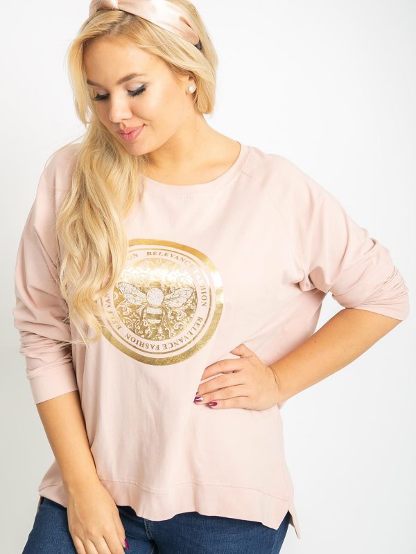 Dirty pink blouse plus size Logo