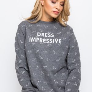 RUE PARIS Dark Grey Sweatshirt Savannah