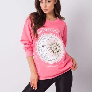 Pink sweatshirt with print by Trisha