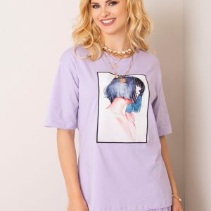 Light purple t-shirt Girl RUE PARIS