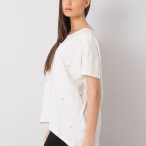 Ecru blouse with Etty applique