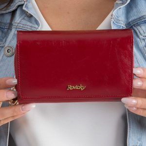 Red Leather Wallet For Woman