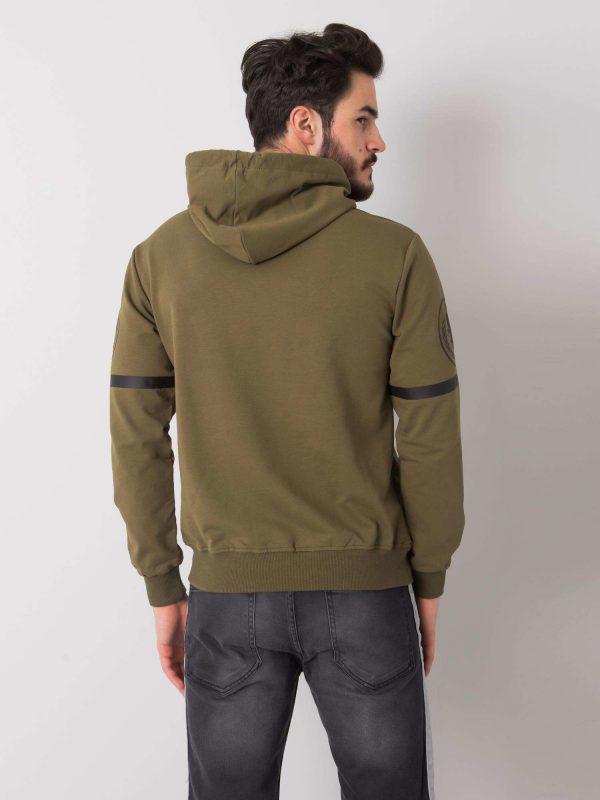 Khaki Cameron print sweatshirt for men