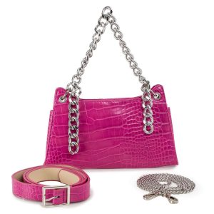 Fuchsia Chain Handbag