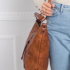 Brown eco leather bag