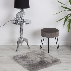 Grey Fluffy Rug